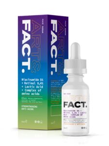 Niacinamide 5 % + Retinol 0,4% + Lactic Acid + Complex of amino acids
