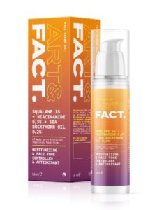 Squalane 1% +  Niacinamide 0,3% + Sea Buckthorn Oil 0,2%
