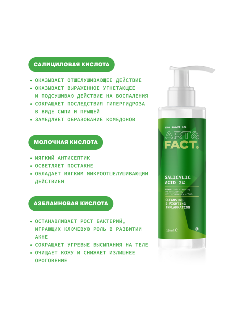 Моющий гель для тела ART&FACT.